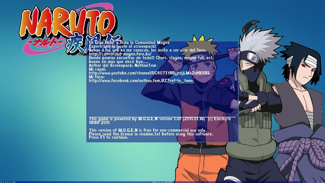 Naruto: MUGEN, Software